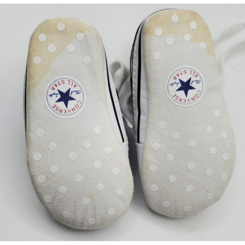 Converse First Star Size 2 Baby Crib Shoes 8J231 Black - Picture 9 of 9